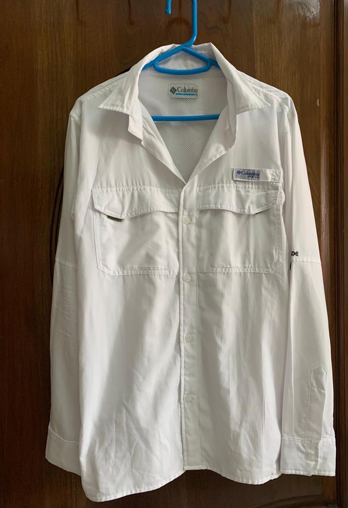 deseable Venta ambulante Novelista Camisa blanca manga larga COLUMBIA, talla S – One Closet