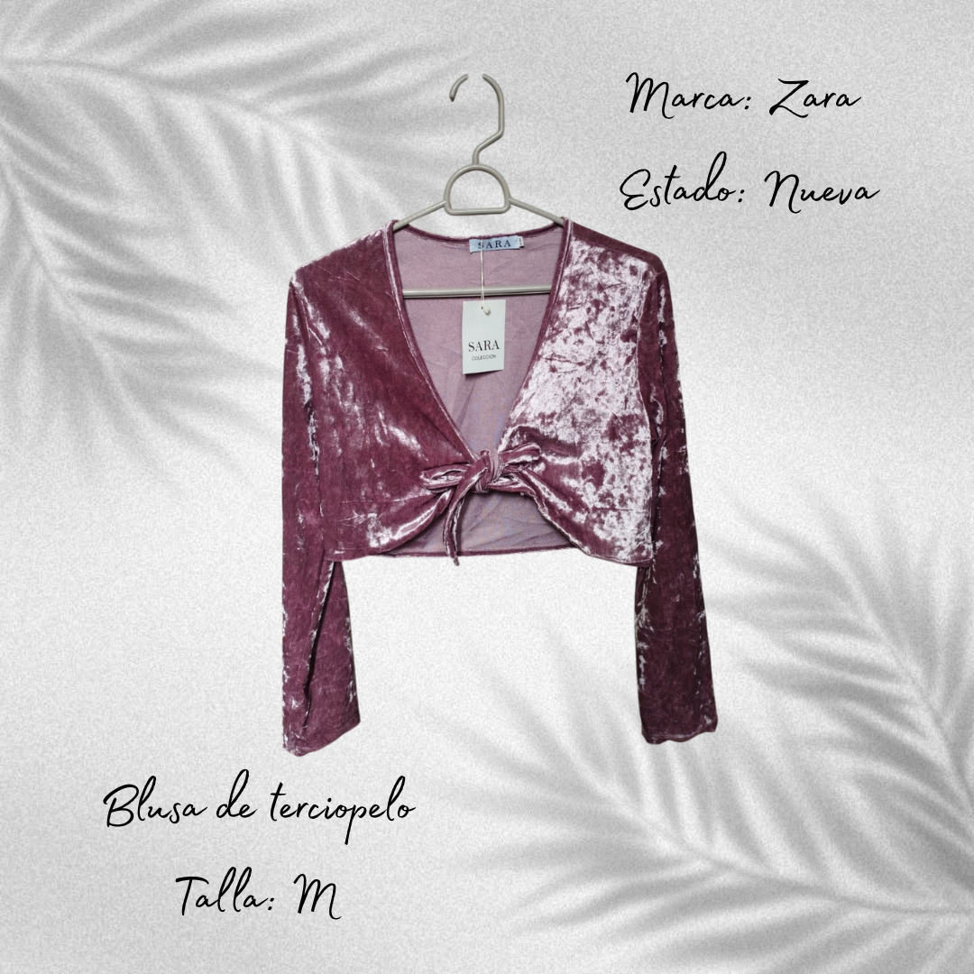Blusa de terciopelo Talla M